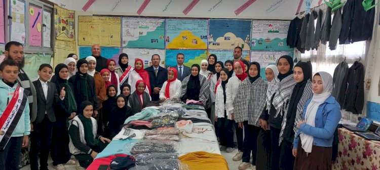 وكيل تعليم كفر الشيخ يفتتح معرض شتاء دافئ بمدرسة الربع الإعدادية المشتركة