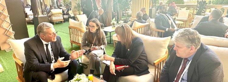 وزير البترول يلتقي  وزيرة الصناعة البريطانية علي هامش مؤتمر الرياض