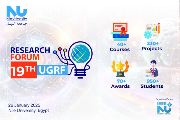 تنافس 230 مشروع بالنسخة الـ 19 من ملتقى البحوث النصف سنوي لطلاب البكالوريوس بجامعة النيل