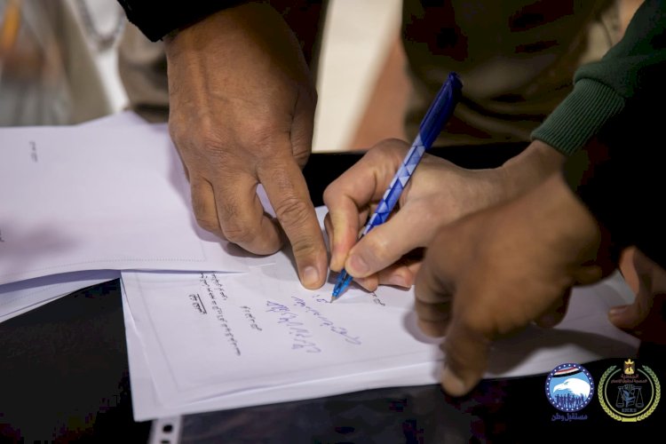 في مظاهرة حب بشبرامنت جلسه صلح عرفيه بعد صراع وخصام لمده(٣سنوات)