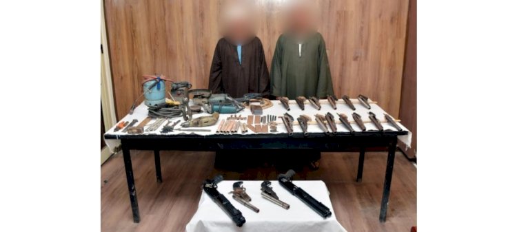 ضبط ورشة لتصنيع الأسلحة ببني سويف