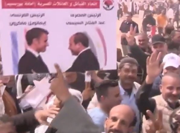 وسط عشرات الآلاف من المصريين استقبال اسطوري للرئيس السيسي وماكرون بمدينة العريش