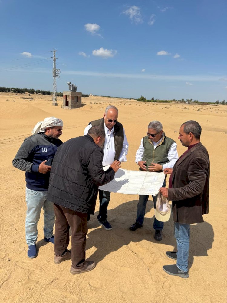 رئيس مركز بحوث الصحراء ونائبه يتفقدا مشاريع التنمية الزراعية بشمال سيناء