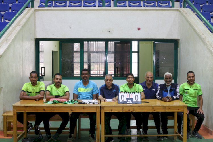 ختام  الادوارالتمهيدية للبطولة العربية لخماسيات كرة القدم بجامعة جنوب الوادي