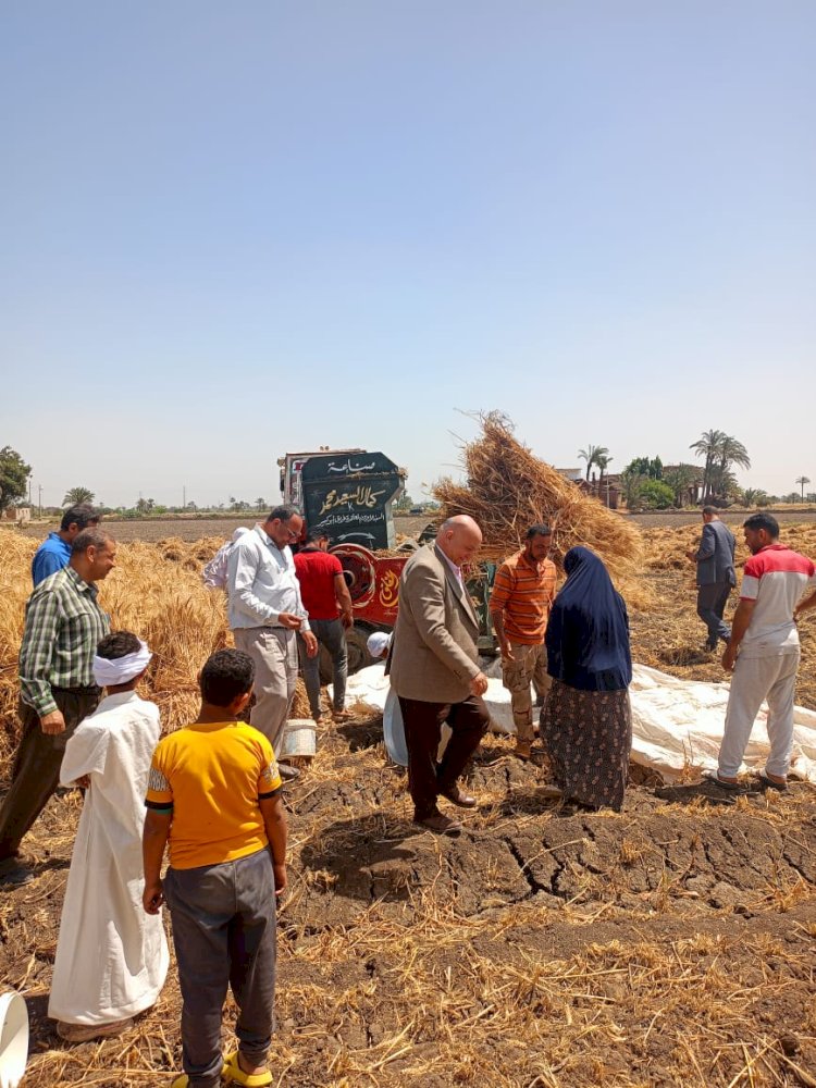 الإصلاح الزراعي يتابع حصاد القمح  وإزالة التعديات على الأراضي الزراعية