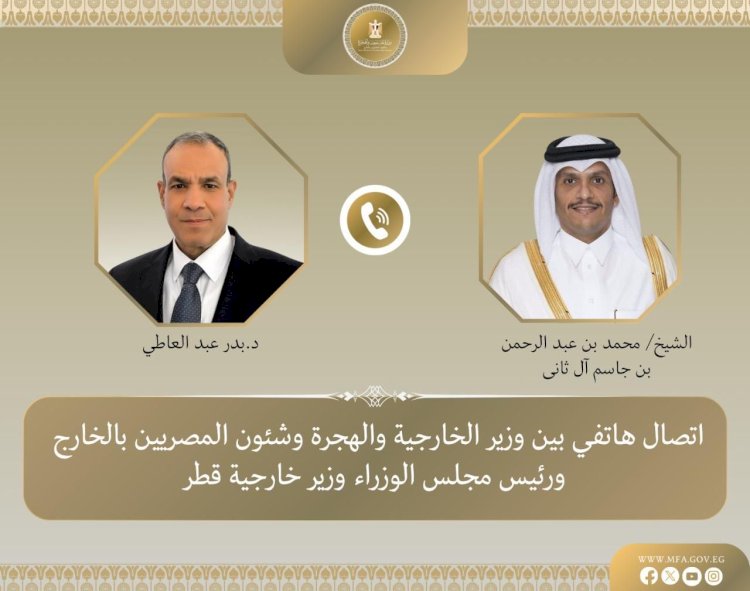 وزير الخارجية ونظيره القطري يبحثان جهود وقف إطلاق النار في غزة