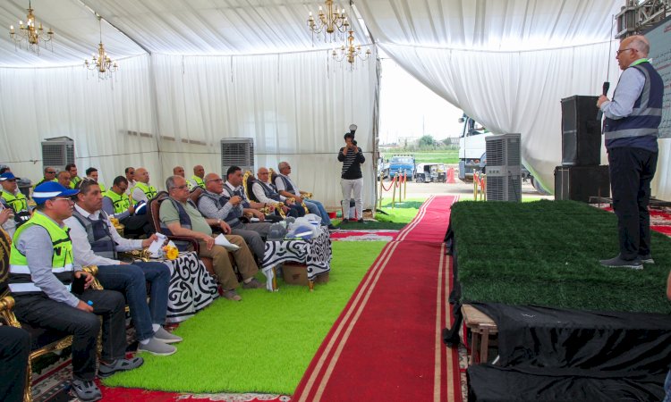 رئيس العربية للتصنيع يتفقد إنشاء  مصانع تدوير المخلفات الصلبة بكفر الشيخ