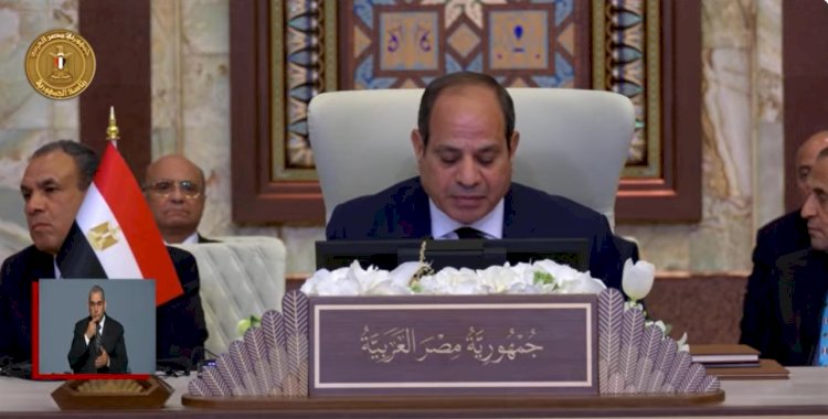 السيسي بالقمة العربية : إسرائيل لم ترحم شيخا أو طفلا ولم تبق حجر علي حجر بغزة