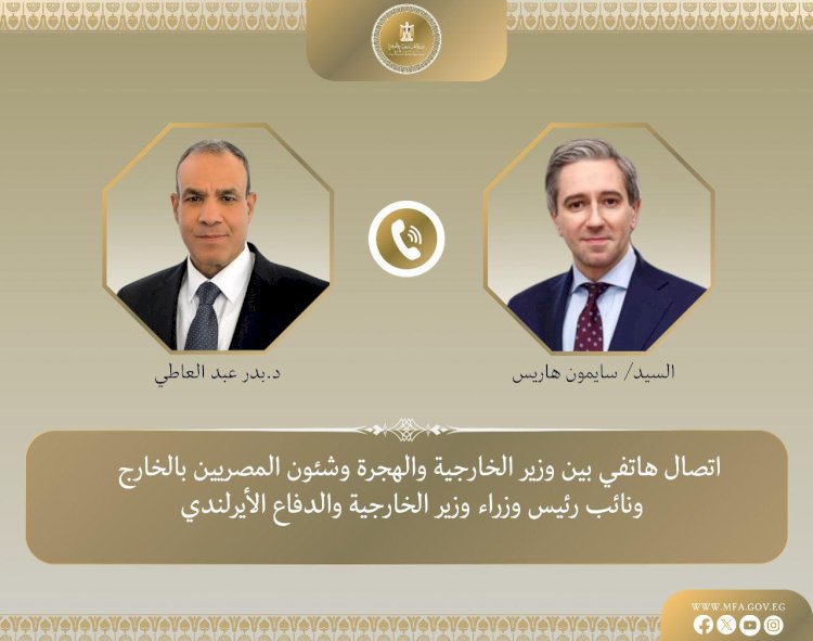 اتصال بين وزير الخارجية ونائب رئيس وزراء وزير الخارجية والدفاع الأيرلندى