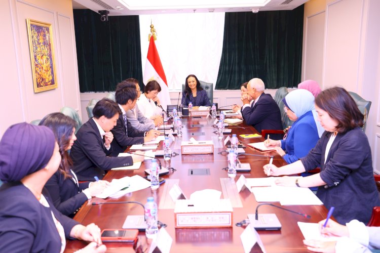 وزيرة التضامن تلتقي بعثة "جايكا"