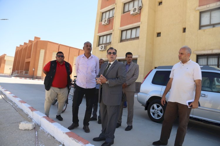 رئيس جامعة جنوب الوادي يتابع معدلات الإنجاز بالمقر الجديد لإدارة الأمن الجامعي