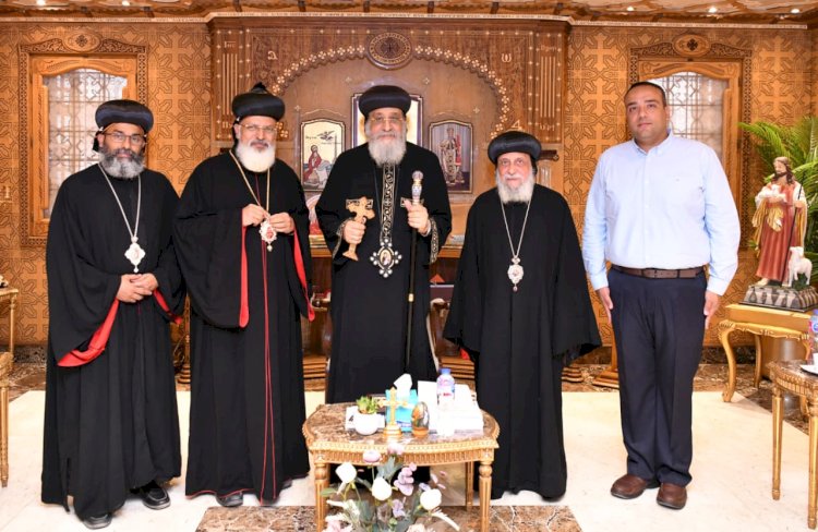 البابا تواضروس يستقبل مطرانين من الكنيسة الهندية الأرثوذكسية