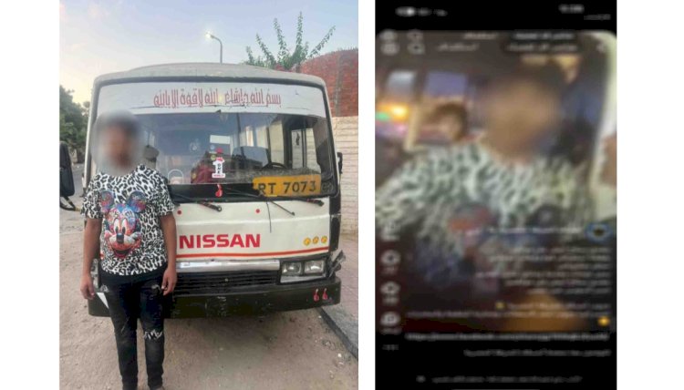 نكشف فيديو قيام سائق ميكروباص بالسير عكس الإتجاه بالقاهرة