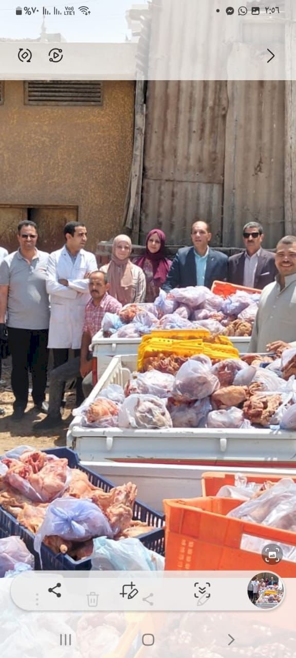 ضبط أكثر من 3 طن دواجن غير صالحة للاستهلاك الآدمي بسوهاج