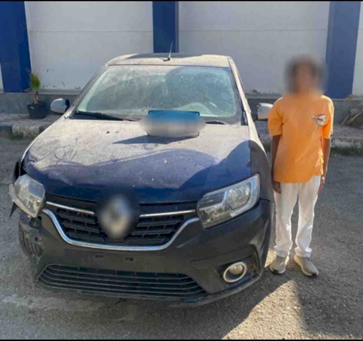 اعرف فيديو  قيام طفل بقيادة سيارة ملاكى  ببنى سويف