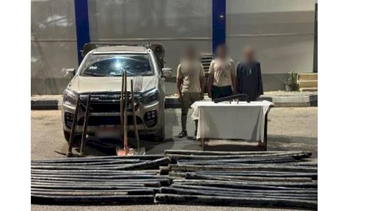 ضبط المتهمين بالشروع في سرقة كابلات أرضية بالمنوفية