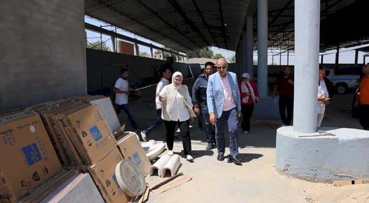 محافظ المنيا يتابع إنشاءات بمجمع المواقف المطور على طريق مصر أسوان الزراعى