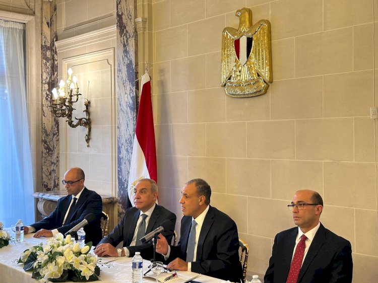 وزير الخارجية يلتقي بأعضاء الجالية المصرية في باريس