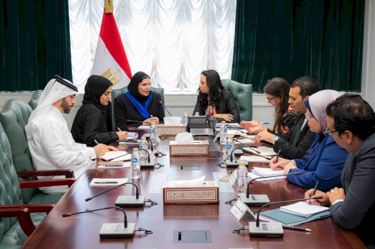 وزيرة التضامن  تستقبل وزيرة الدولة للتعاون الدولي بقطر