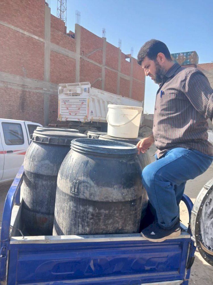 ضبط طن ألبان غير صالحة للاستهلاك الآدمي وأسطوانات بوتاجاز  ببني سويف