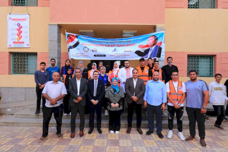 إطلاق قافلة شاملة لقرية شنو استمرارًا لجهود جامعة كفرالشيخ "معًا بالوعي نحميها"