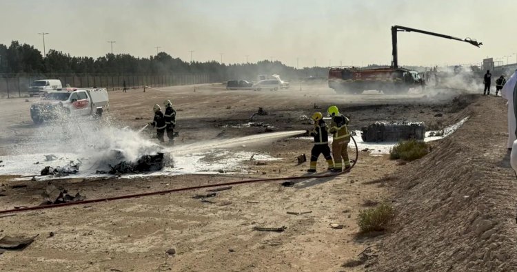 تحطم مقاتلة هندية خلال عرض جوي بمعرض دبي للطيران