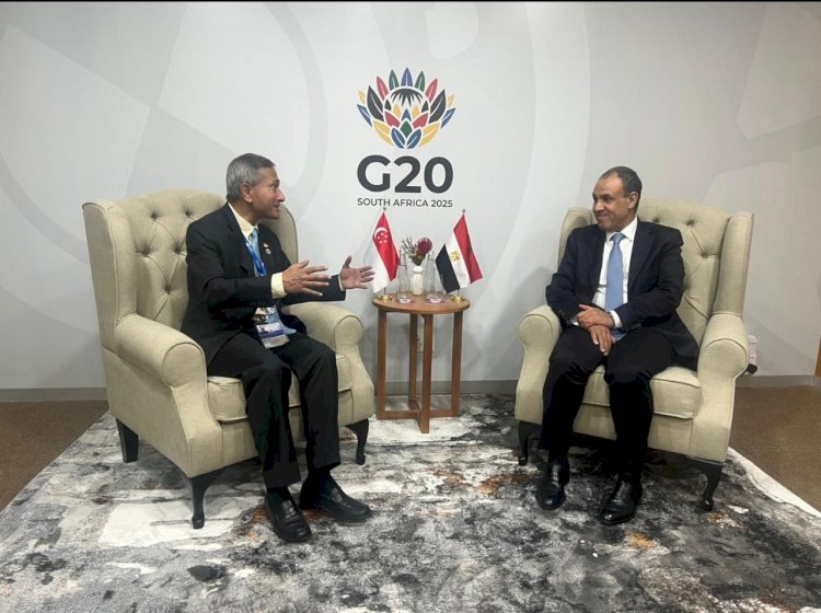 وزير الخارجية يلتقي نظيره السنغافوري