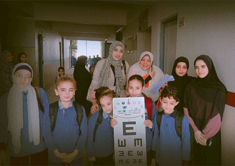 خلال شهر .. فحص نظر أكثر من نصف مليون طفل بمدارس المنيا