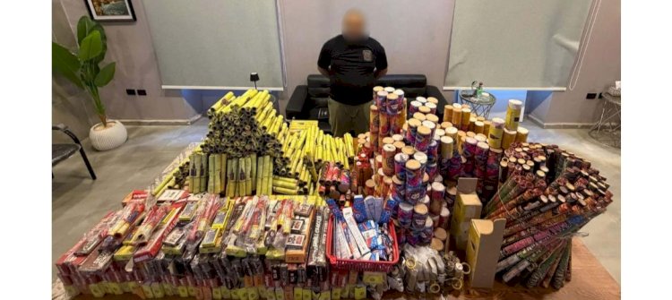 ضبط  مالك محل بحوزته أكثر من 500 ألف قطعة ألعاب نارية بالاسكندرية
