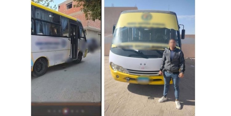 كشف ملابسات مقطع فيديو تضمن قيام قائد أوتوبيس مدارس بالمنيا بالسماح للأطفال بالنزول بأماكن غير مخصصة بالطريق