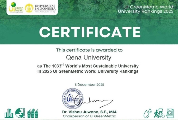 جامعة قنا تقفز 55 مركزا بتصنيف الاستدامة الإندونيسي لعام 2025