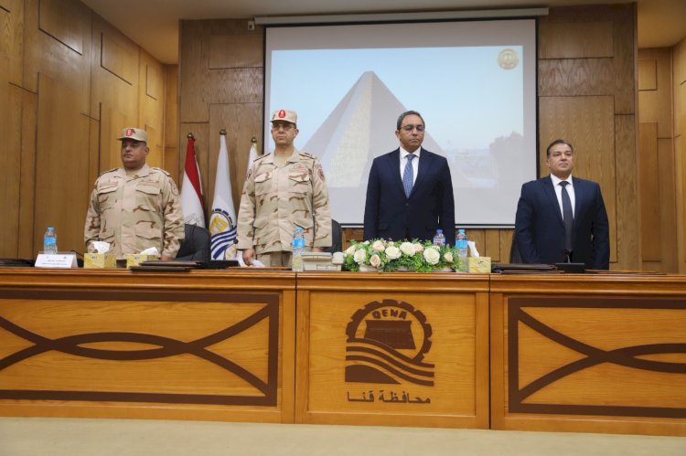 رئيس جامعة قنا يشهد انطلاق التدريب المشترك لمجابهة الأزمات والكوارث «صقر 160»