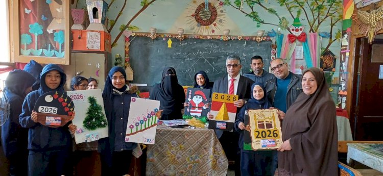 وكيل تعليم أبوتشت يشيد بإبداع ورشة التربية الفنية بعمر بن الخطاب الإعدادية