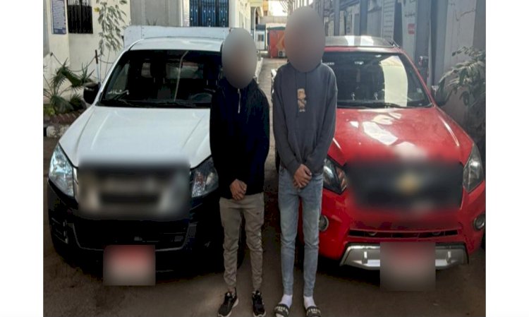 نكشف فيديو قائدى سيارتين السير "باستعراض"بالغربية