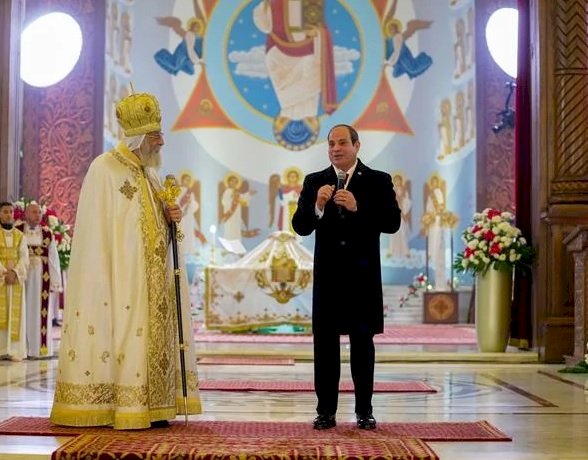 البابا للرئيس السيسي : زيارتكم للتهنئة عيد لنا