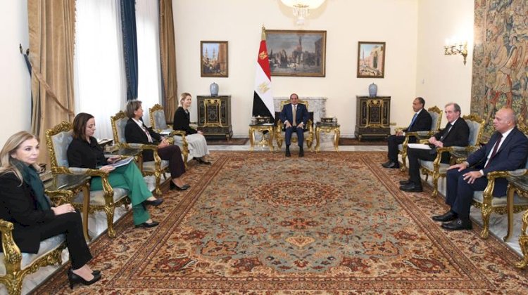 السيسي يستقبل الممثلة العليا للشؤون الخارجية والسياسة الأمنية للاتحاد الأوروبي