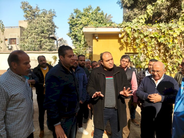 رئيس مياه الشرب بالجيزة يتابع رفع كفاءة محطة صرف صحي منشآة البكاري