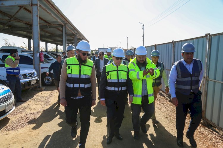 محافظ كفرالشيخ يتفقد أعمال إنشاء مصنع تدوير المخلفات الصلبة بدسوق