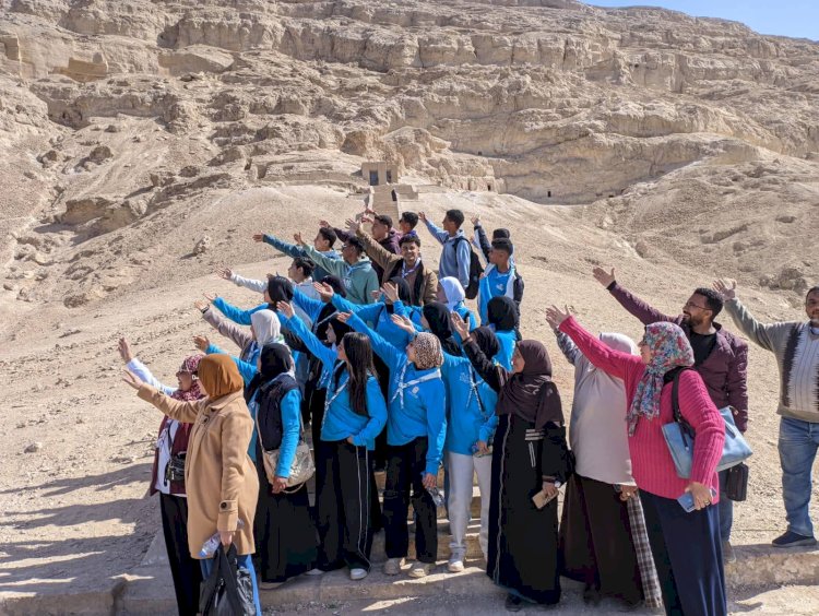 جوالة أسيوط يشاركون في رحلة لآثار الهمامية ودير الأنبا هيرمينا السائح بالبداري