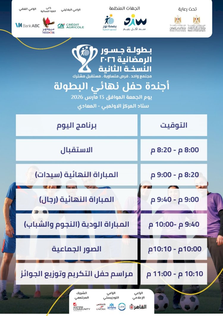 الرياضه تصنع الأمل.. نهائي بطولة جسور يسلط الضوء على مواهب شباب دور الرعاية