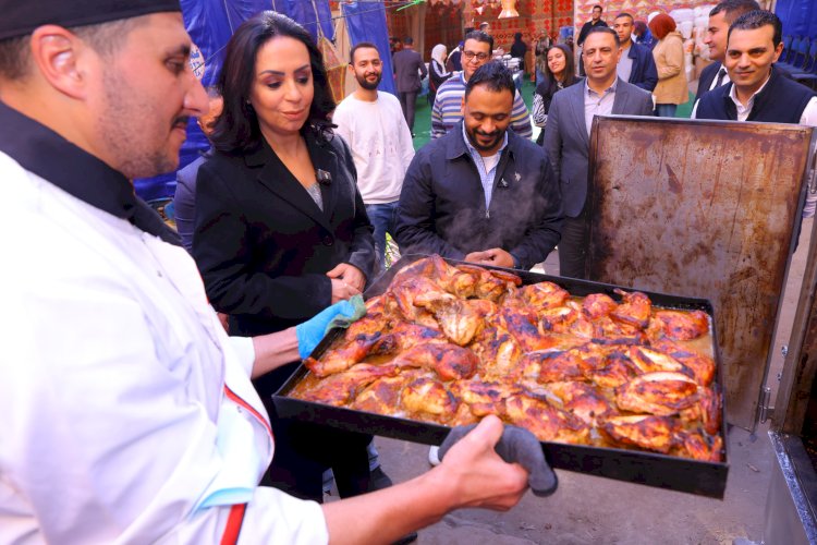 وزيرة التضامن  تتفقد مطبخ إطعام "مبادرة مائدة"