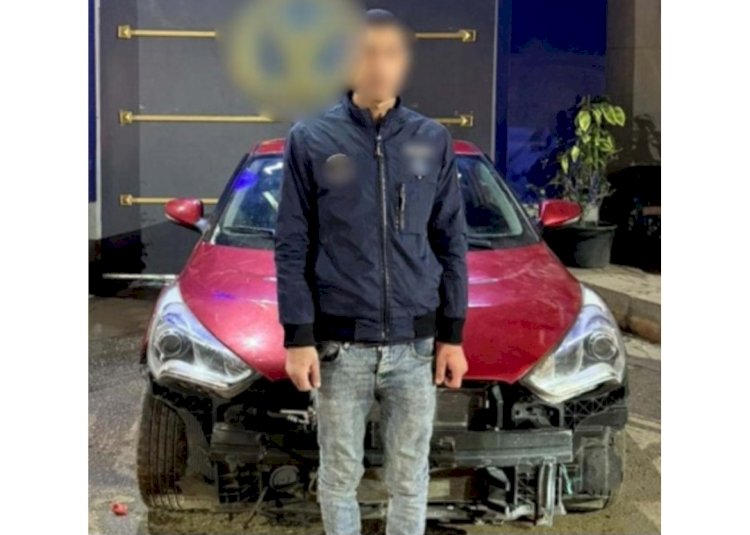 نكشف فيديو إصطدام  سيارة بدون لوحات معدنية بآخري  بالقليوبية