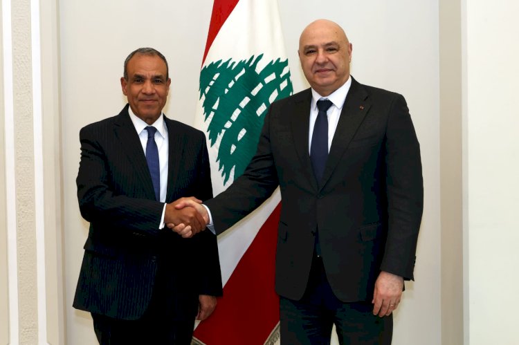 وزير الخارجية يلتقي رئيس الجمهورية اللبنانية في بيروت وينقل رسالة دعم من القيادة والشعب المصرى