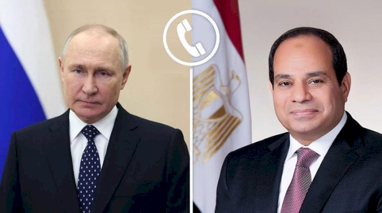 السيسي وبوتين يبحثان خفض التصعيد الراهن بمنطقة الشرق الأوسط