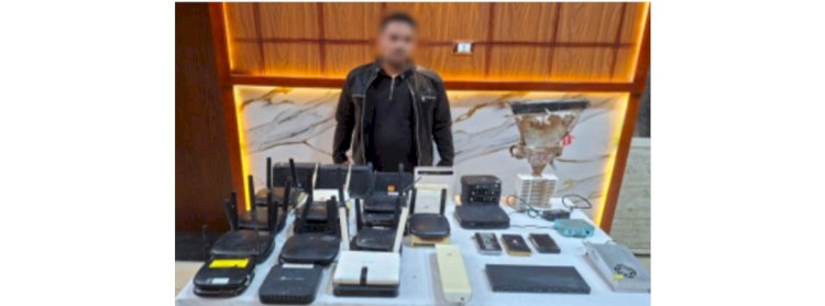 ضبط عاطل لقيامه بإنشاء وإدارة شبكتين للبث التلفزيونى والانترنت بالشرقية