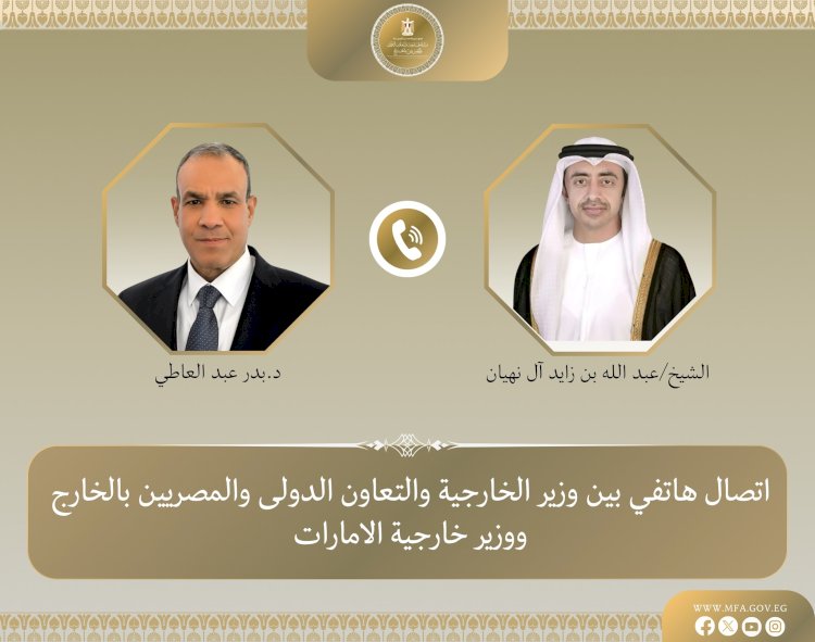وزير الخارجية يبحث ونظيره الإماراتي جهود خفض التصعيد ويدين استهداف محيط محطة براكة