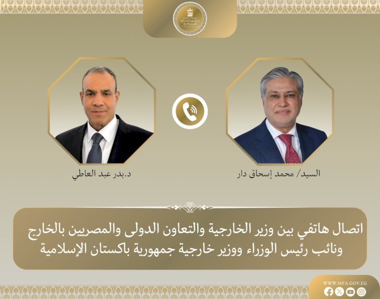 وزير الخارجية يبحث هاتفياً ونظيره الباكستاني سبل تعزيز العلاقات الثنائية