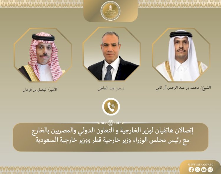 وزير الخارجية يبحث مع نظيريه السعودي والقطري مسار المفاوضات الأمريكية - الإيرانية