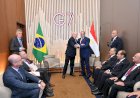 السيسي يلتقي رئيس البرازيل على هامش قمة السبع