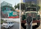 التحفظ علي سيارة نقل لاصطدامها بسيارة ميكروباص ببني سويف